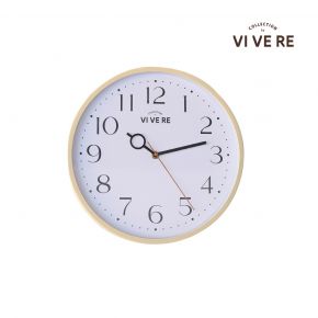 WALL CLOCK ZELOS WHITE CREAM 30CM