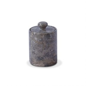 COTTON JAR GRAY BLACK D7.5X7.5X11CM