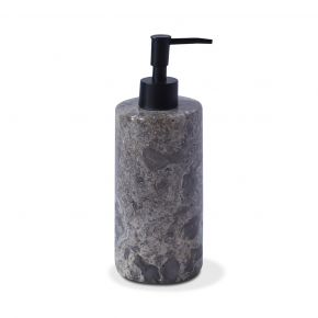 DISPENSER BATH WITH PUMP GRAY BLACK  D7.5X7.5X20CM 