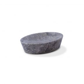 SOAP DISH OVAL GRAY BLACK D12X8X3CM