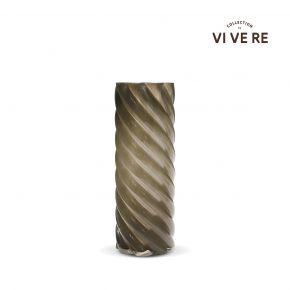 VASE DECO DARA GLASS GRAY 12.5X12.5X33CM