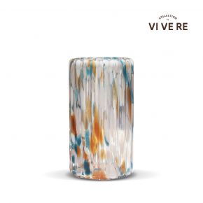 VASE DECO ZOYA ABSRACT GLASS MIX COLOR 14.5X23CM