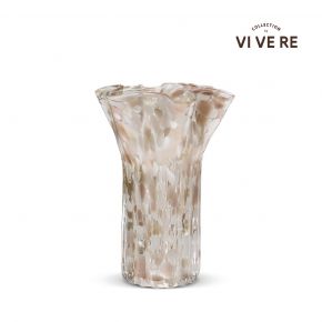 VASE DECO ARISA GLASS PINK 18X18X27.5CM