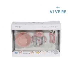 KIDS DINNEWARE GIFTSET FUN MUVI PINK CSG