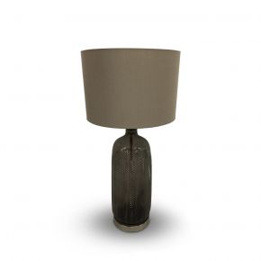 TABLE LAMP TWYLA HERRINGBONE GRAY