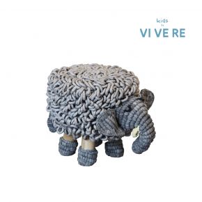 KIDS STOOL ELEPHANT GRAY 59X34X34CM 