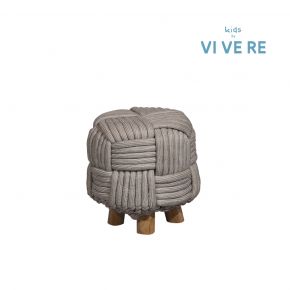 KIDS STOOL WICKER GRAY D39X36CM 