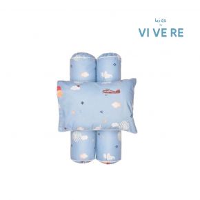 KIDS PILLOW BOLSTER SET UPANDWAY BLUE CSG