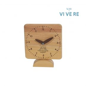 KIDS TOYS WOODEN CLOCK SQUARE CSG