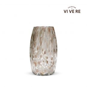 VASE DECO ARISA GLASS PINK 14.5X14.5X26CM