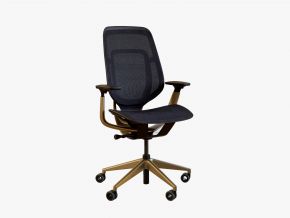 STEELCASE KARMAN CHAIR BLACK MATTE BRASS