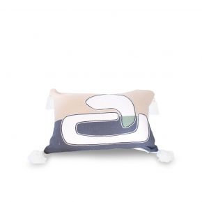 CUSHION COVER SHIN ABSTRCT GRAY BLUE 30X45CM