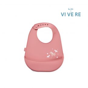 KIDS BIB SILICONE MUVI PINK CSG