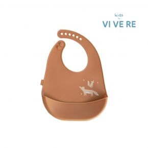 KIDS BIB SILICONE MUVI BROWN CSG