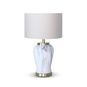 TABLE LAMP HAZEL MARBLE WHITE GRAY