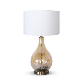 TABLE LAMP LUNA GLASS CREAM GOLD