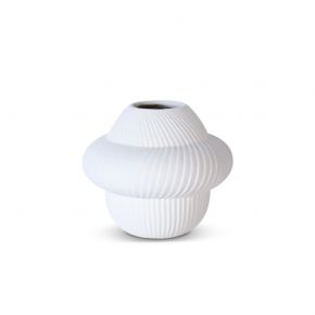 VASE DECO REN ROUND WHITE D22X18.5CM