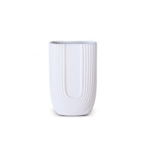 VASE DECO KANO SMALL WHITE 15X8X23CM