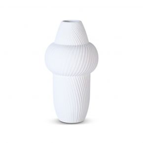 VASE DECO REN ROUND WHITE D18X33.5CM