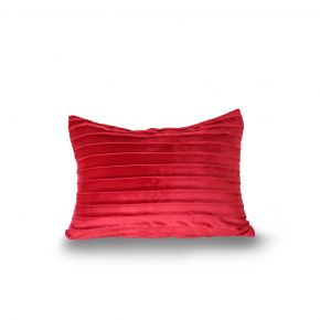 CUSHION COVER LINES ONE SIDE RED 45X35CM