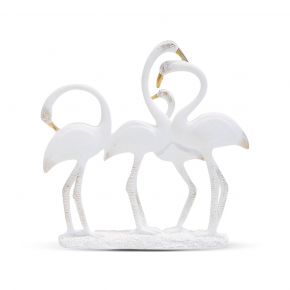 OBJECT DECO FLAMINGOS GOLD 26X45X26CM