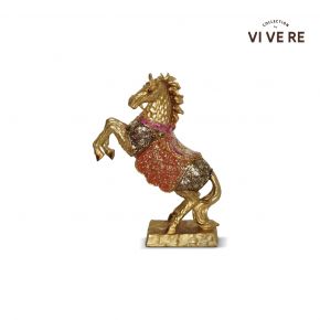 OBJECT DECO FLYHORSE LEFT LIGHT GOLD 24X10X32.5CM