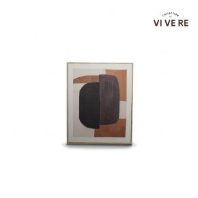 WALL DECO ABSTRCT BLACKPOINT1 BRO 100X80CM