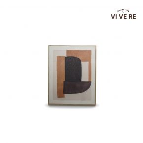 WALL DECO ABSTRCT BLACKPOINT2 BRO 100X80