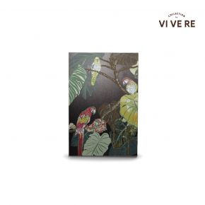 WALL DECO SET2 PARROTS TREE BLA 160X120