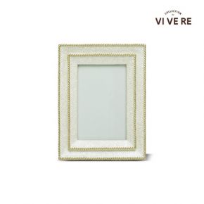PHOTO FRAME DECO ARABELLA WHITE GOLD 4X6INCH