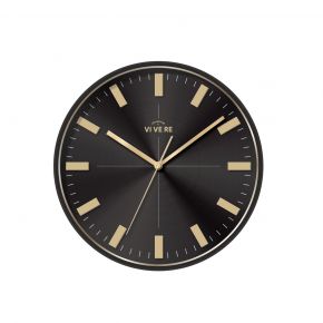 WALL CLOCK KEI BLACK GOLD D30CM