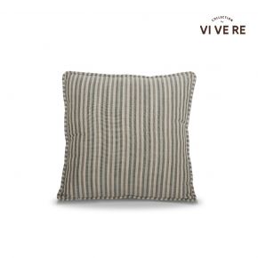 CUSHION VIVIAN STRIPE WITH INSERT DARK GRAY 43X43CM