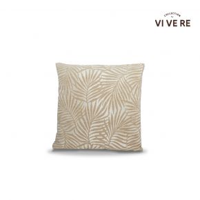 CUSHION SHAZ LEAVES WITH INSERT BROWN 45X45CM