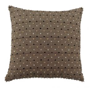 CUSHION COVER LILA DOT WITH INSERT DARK BROWN 45X45CM