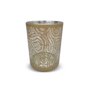 HURRICANE CANDLE HOLDER ROUND BURUNDI D10X12CM