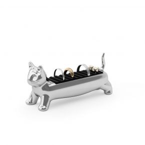 UMBRA JEWL DISH ALI CAT RING VIUM SILVER 12X4X5.5CM