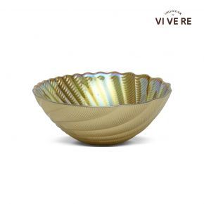 DECO BOWL SIMONE GLASS GOLMIX D20X8CM