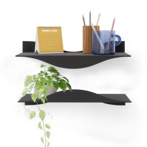 UMBRA RACK SURF SHELF SET OF 2 VIUM BLACK 43X10CM