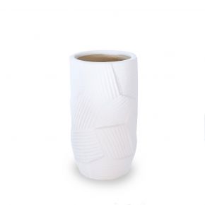 VASE DECO AYA WHITE TUBE D13X22.5CM