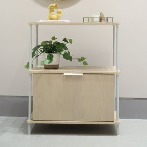 RAKKU SINGLE BOOKSHELF WITH CABINET 2-2