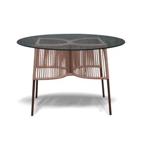 KALANI DINING TABLE 4S - TERRACOTA CREAM