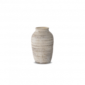 VASE DECO KIREI WHITE LIGTH BROWN 22X22X34CM