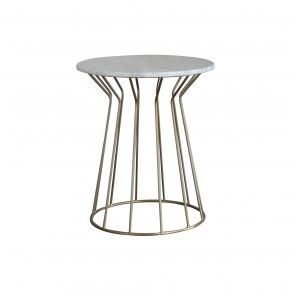 LUNA SIDE TABLE MARBLE GOLD LOW