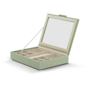 JEWELRY BOX CLAUDIA GREEN 25.5X19.5X4.5CM