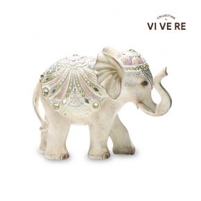 OBJECTDECO ELEPHANT NORA CREAM GOLD 17X6X13CM