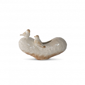 VASE DECO UMARU BOWL WHITE BROWN 32X14X21CM