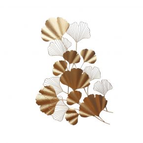 WALL DECO CURVED GINKGO 15 LEAVES 88X6X120CM