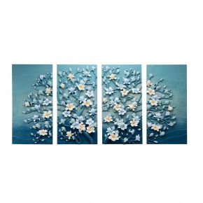 WALL DECO MAGNOLIA TREE BLUE GRAY 100X200CM