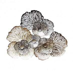 WALL DECO FLOWERS CT MULTI 120X10X100CM