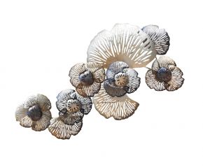 WALL DECO FLOWERS CT MULTI 120X8X64CM